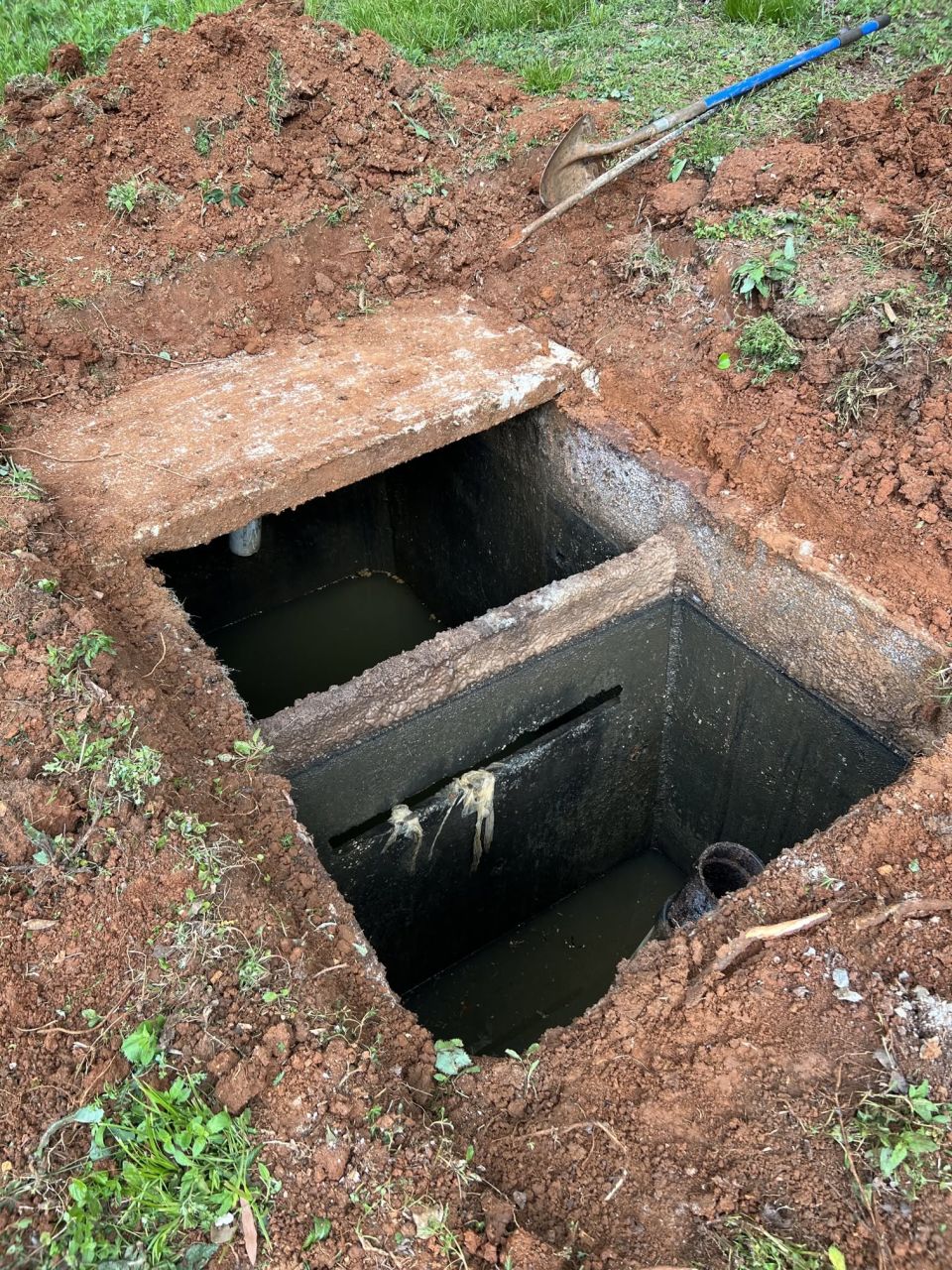 Septic Tank Pumped After 18 Years – New Lids Added