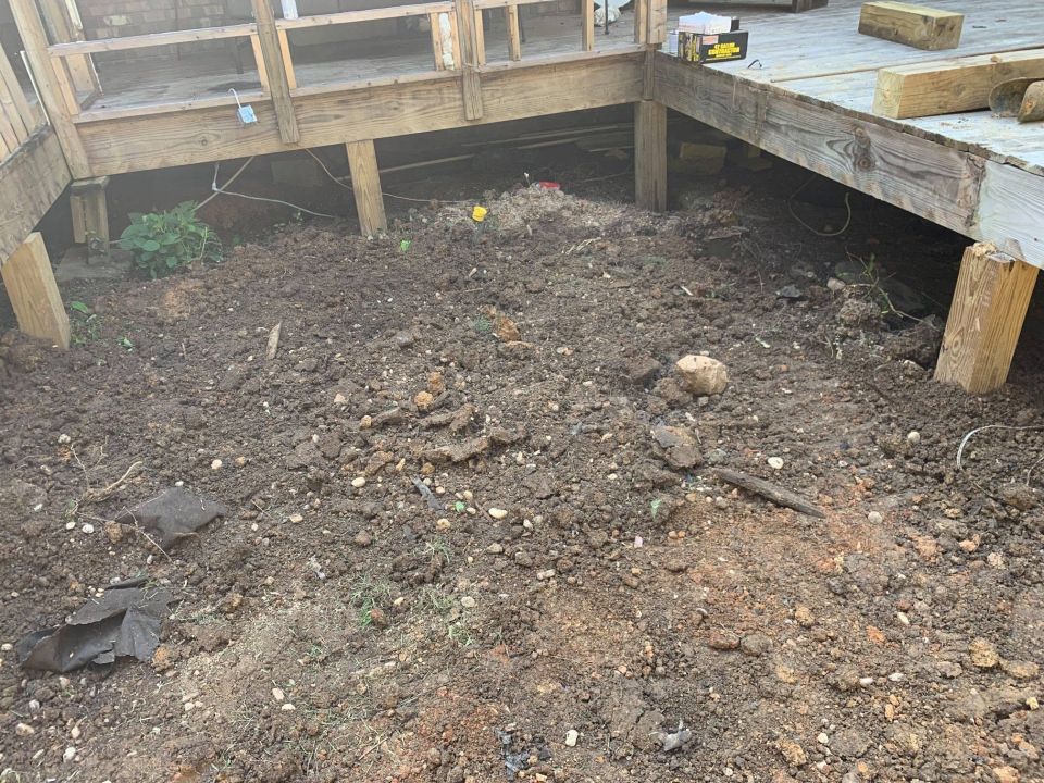 Deep Septic Tank Under a Backyard Deck Pumped – photo 3